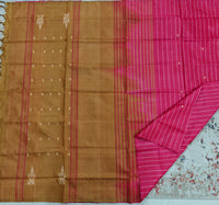 Chinnalampattu Saree- Pink with Brown