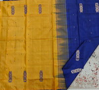 Chinnalampattu Saree- Blue with Yellow