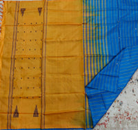 Chinnalampattu Saree- Blue with Yellow