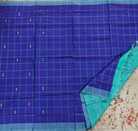 Chinnalampattu Saree-Blue with Sea Green