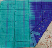Chinnalampattu Saree-Blue with Sea Green
