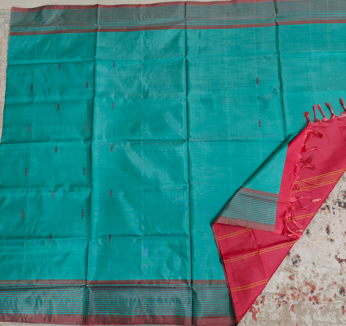 Chinnalampattu Saree- Green with Red