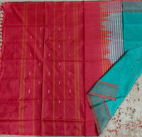 Chinnalampattu Saree- Green with Red