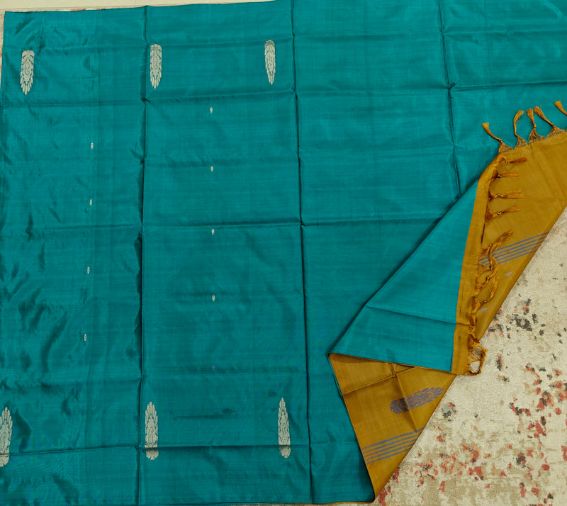 Chinnalampattu Saree- Rama Green with Brown
