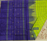 Chinnalampattu Saree- Green with Blue