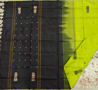Chinnalampattu Saree- Green with Black