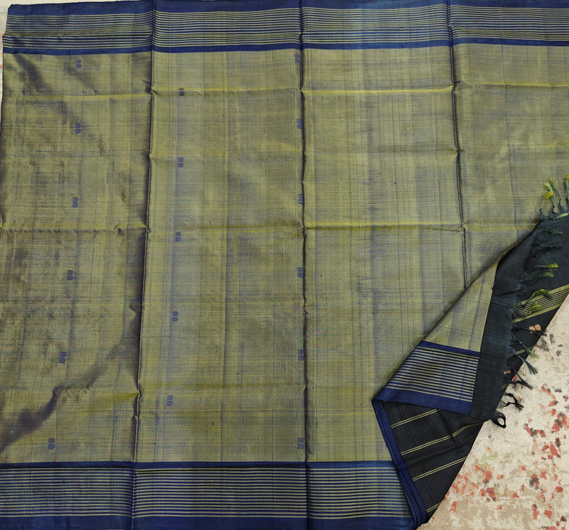 Chinnalampattu Saree- Golden with Black