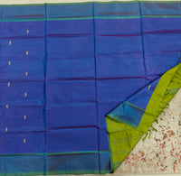 Chinnalampattu Saree- Blue with Green
