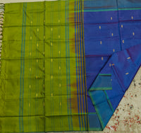 Chinnalampattu Saree- Blue with Green