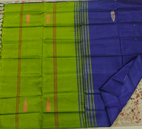 Chinnalampattu Saree- Blue with Green