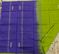 Chinnalampattu Saree- Green with Blue