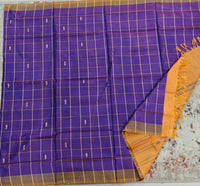 Chinnalampattu Saree- Purple with Yellow