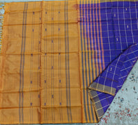 Chinnalampattu Saree- Purple with Yellow