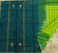 Chinnalampattu Saree- Lime Green with Green