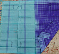 Chinnalampattu Saree- Violet with Blue