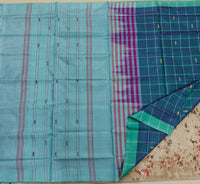 Chinnalampattu Saree- Green with Blue