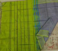 Chinnalampattu Saree- Blue With Green