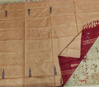 Chinnalampattu Saree- Beigh With Maroon