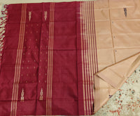 Chinnalampattu Saree- Beigh With Maroon