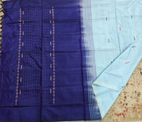 Chinnalampattu Saree- Pastel Blue with Blue
