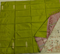 Chinnalampattu Saree- Green with Onion Pink