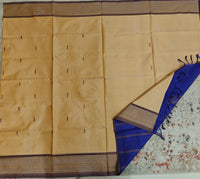 Chinnalampattu Saree- Sandel with Blue