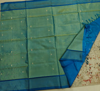 Chinnalampattu Saree- Green with Blue