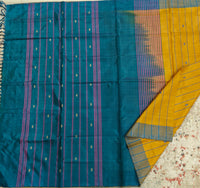 Chinnalampattu Saree-Musterd Yellow with Green