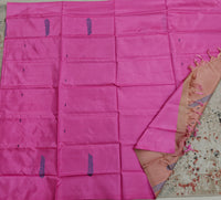 Chinnalampattu Saree- Pink with Beigh