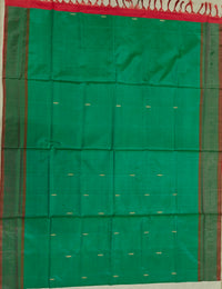 Chinnalampattu Saree- Sea Green with Red