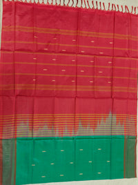 Chinnalampattu Saree- Sea Green with Red