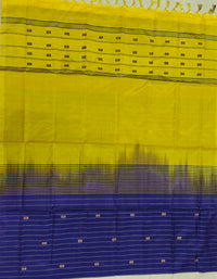 Chinnalampattu Saree- Blue with Yellow