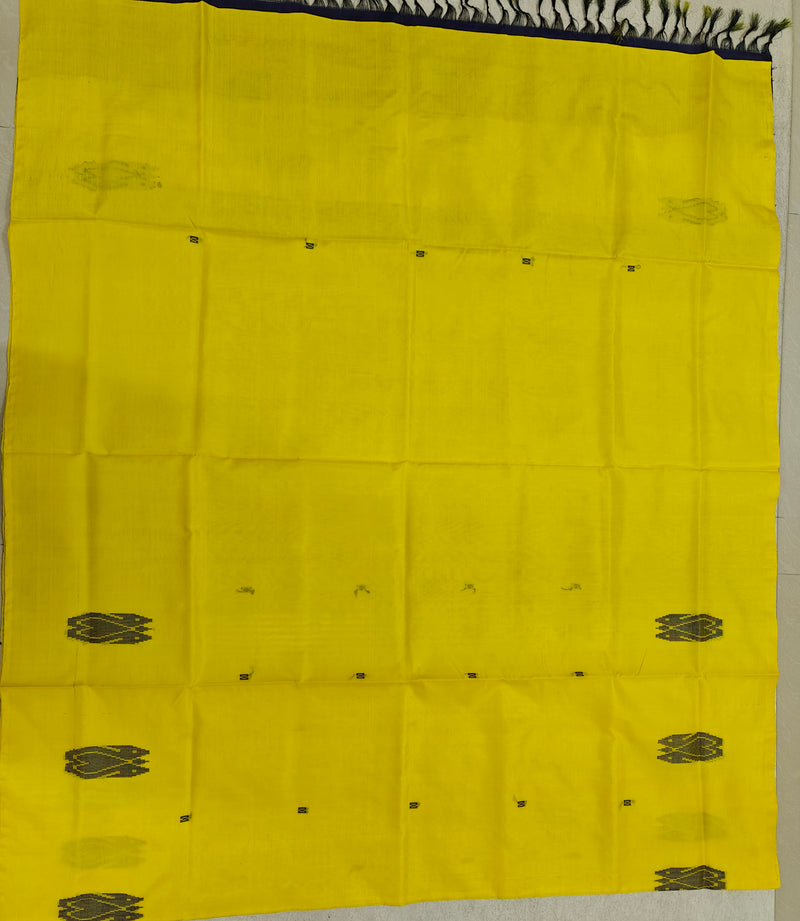Chinnalampattu Saree- Yellow with Blue