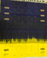 Chinnalampattu Saree- Yellow with Blue