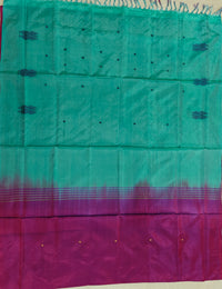 Chinnalampattu Saree- Magenta Pink with Sea Blue