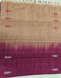 Chinnalampattu Saree- Gark Magenta Pink with Beige