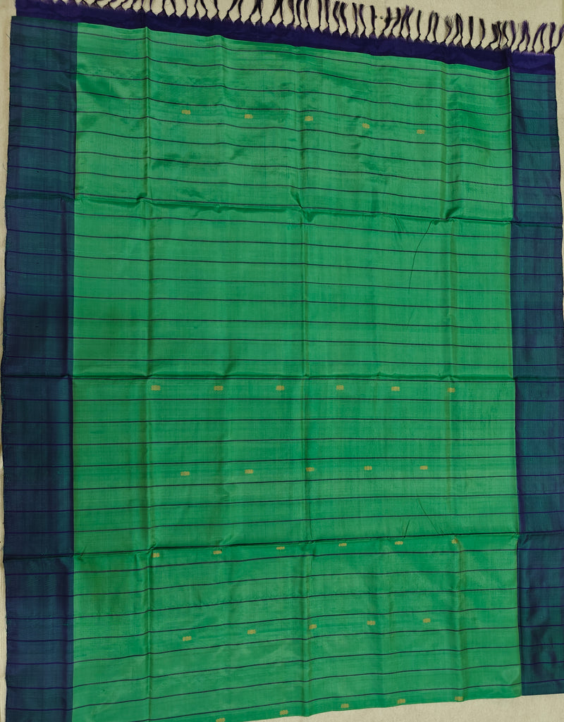 Chinnalampattu Saree- Sea Green with Blue