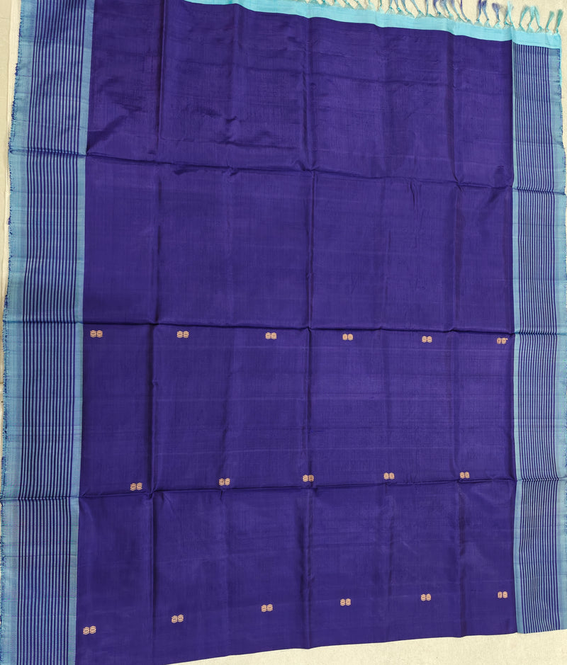 Chinnalampattu Saree- Blue with light blue