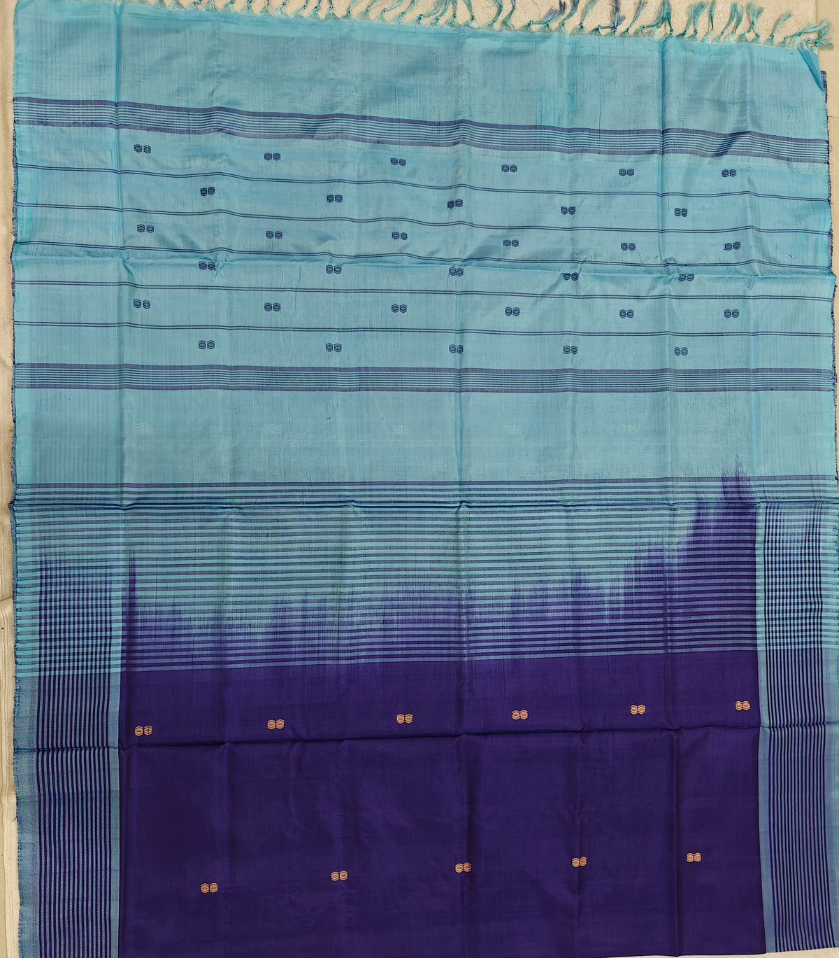 Chinnalampattu Saree- Blue with light blue