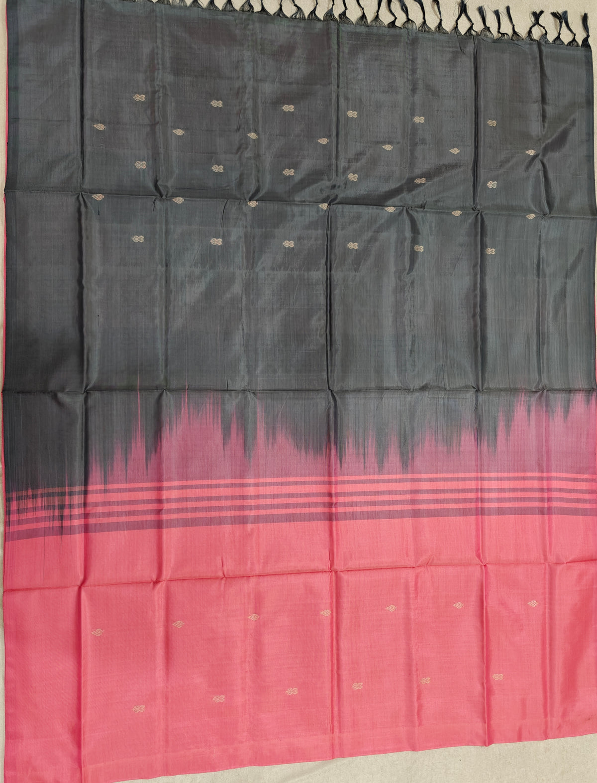 Chinnalampattu Saree- Pink with Grey