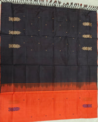 Chinnalampattu Saree- Orange with Brown