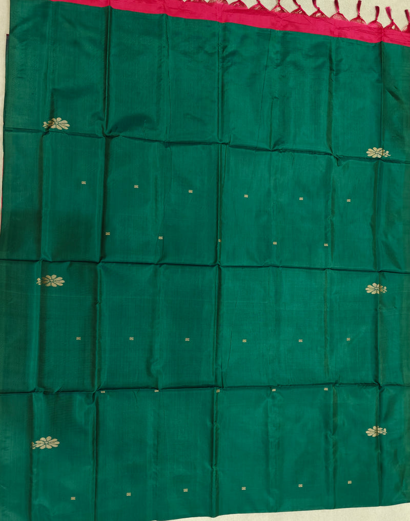 Chinnalampattu Saree- Green with Red