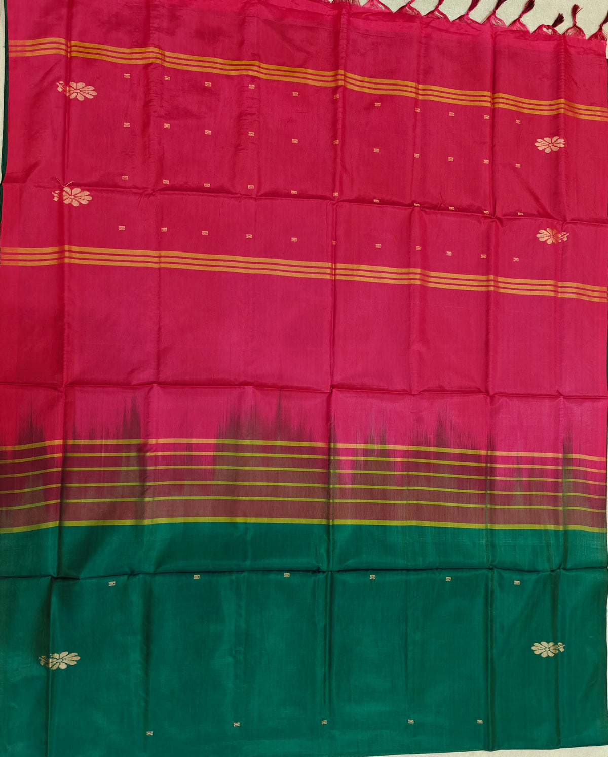 Chinnalampattu Saree- Green with Red