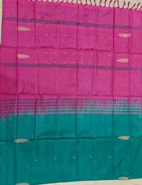 Chinnalampattu Saree- Sea Green with Pink