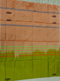 Chinnalampattu Saree- Green with Pastel peach