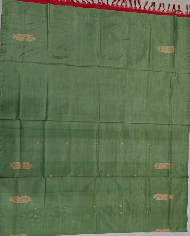 Chinnalampattu Saree- Green with Red