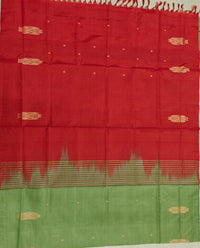 Chinnalampattu Saree- Green with Red