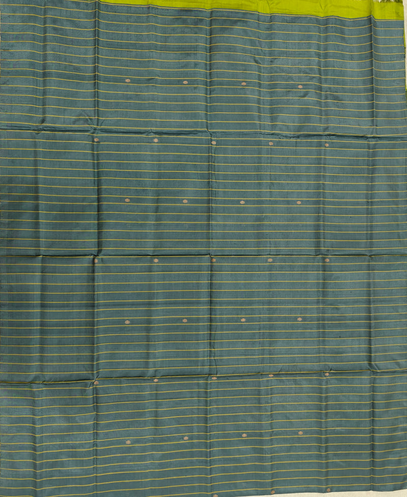 Chinnalampattu Saree- Grey with Green
