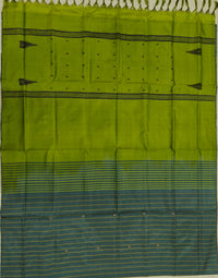 Chinnalampattu Saree- Grey with Green