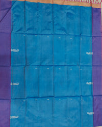 Chinnalampattu Saree- Blue with Peach